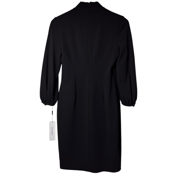 CALVIN KLEIN BLACK MOCK NECK KEYHOLE WOMEN DRESS SIZE 6 BRAND NEW WITH TAGS - Picture 2 of 6